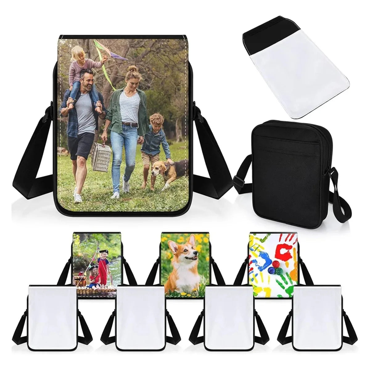 Custom Photo High Quality Crossbody Bag Personalized Name Logo Printing Wallet Purse Mobile Phone Bag for Boy Girl Creative Gift