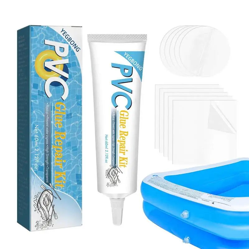 PVC Adhesive Inflatable Boat Repair Glue Puncture Repair Patch Glue Repair Kit Patches Glue Swimming Pool Repair Accessory