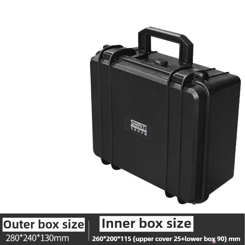 PP Thick Toolbox Organizer Storage Hardware Suitcase Empty Mechanical Workshop Toolbox Store Hard Drive Tools Case Packaging