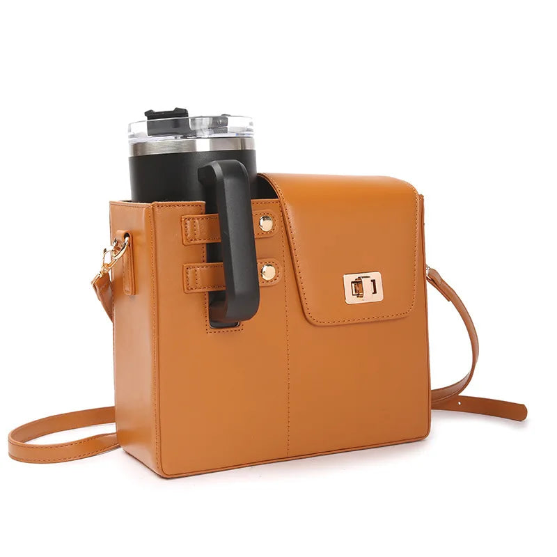 Outdoor Water Bottle Bag Portable Crossbody Multifunctional Universal Protection Pouch Single Shoulder Solid Color Storage
