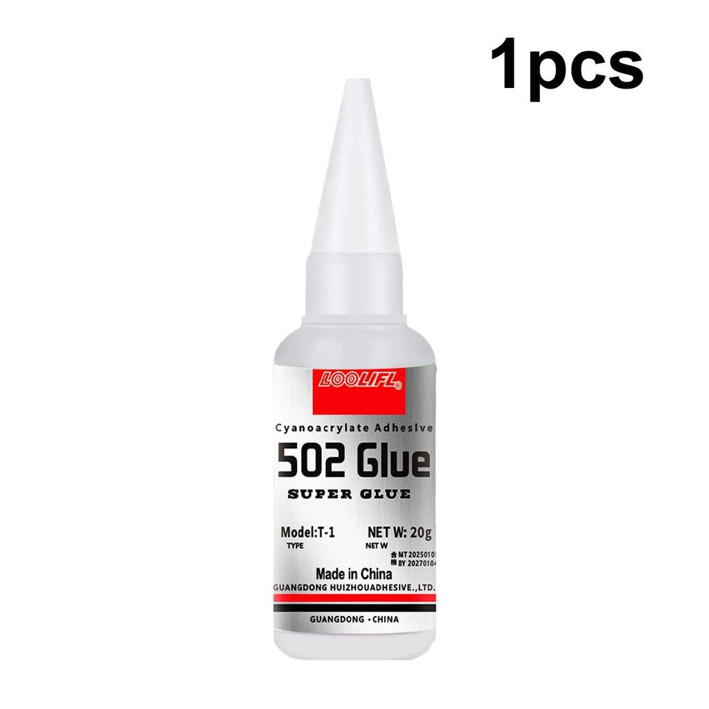 Loolifl 1-25 Pieces 502 Strong Instant-Drying Cyanoacrylate Glue for Leather, Rubber, Wood, Metal, Strong Liquid Adhesive Tool