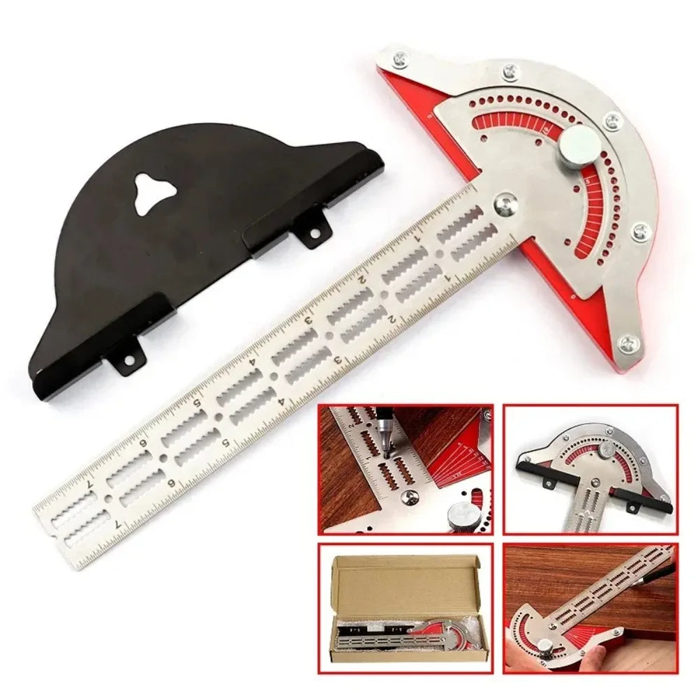 Stainless Steel Protractor Edge Ruler Precision Angle Finder for Woodworkers Carpenter Measuring Tool Professional Best Seller