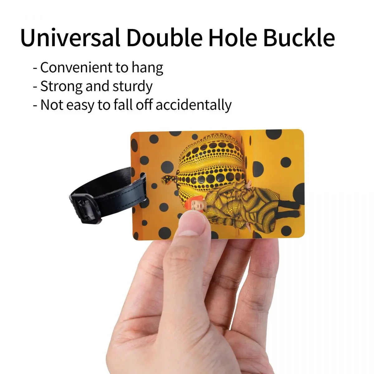 Custom Yayoi Kusama Pumkin Luggage Tag Privacy Protection Abstract Art Baggage Tags Travel Bag Labels Suitcase