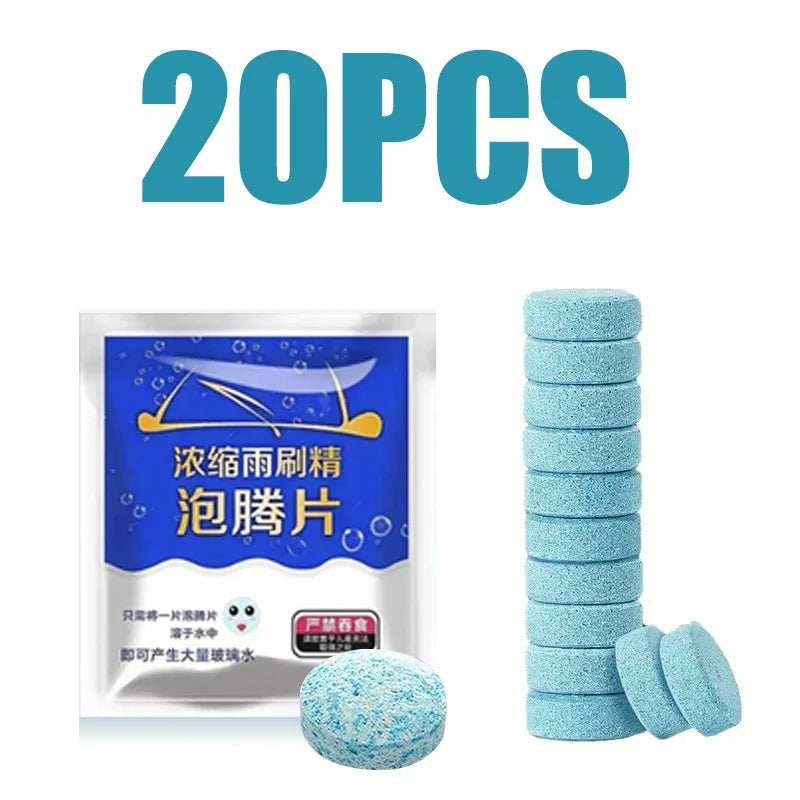 Car Windshield Glass Concentrated Washer Tablets Car Effervescent Washer Fluid Wiper Glass Solid Cleaning Tablets for Car Window