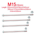 Motorcycle Wheel Axle Bolt of M15-205mm/225mm/230mm/245mm/260mm/270mm/280mm/290mm/310mm/320mm Diameter 15mm Metal Hardware Stud