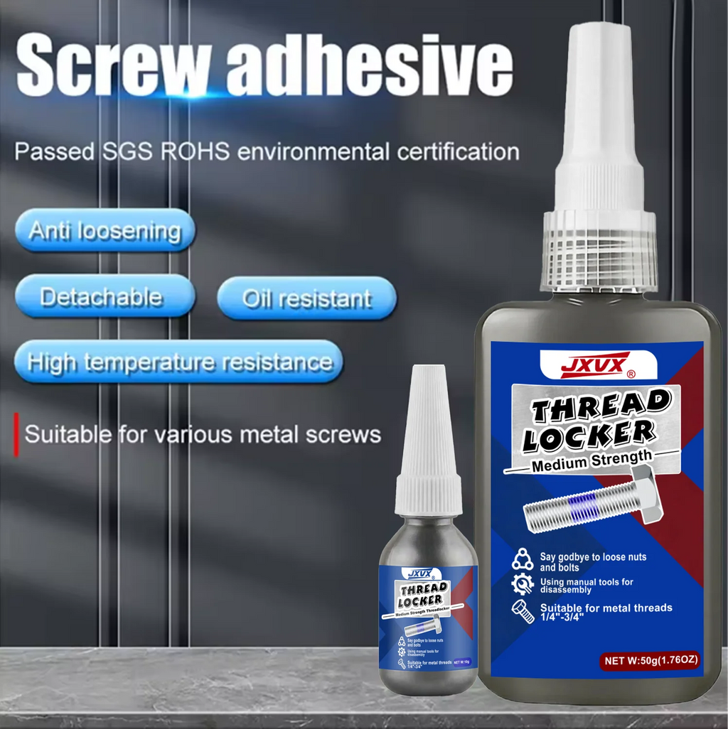 Blue Thread Locker 243 Nuts-Bolts Locker, Screw Adhesive Lock Tight Seal Fasteners Anaerobic Curing Metal Glue,Rustproof Screw A