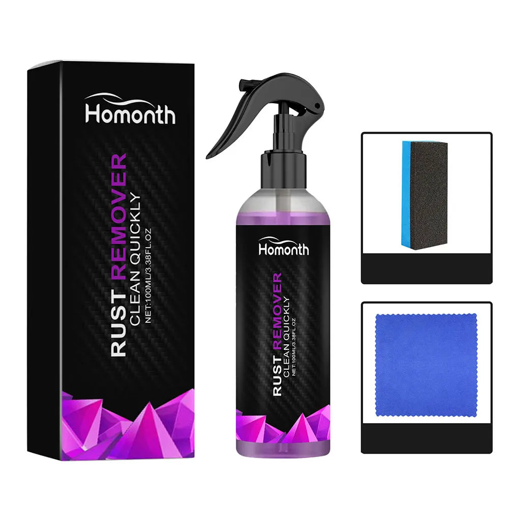 100ml Derusting Spray Car Rust Removal Spray Auto Rim Dust Cleaner Car Wheel Hub Rust Remover for Car Maintenance Cleaning