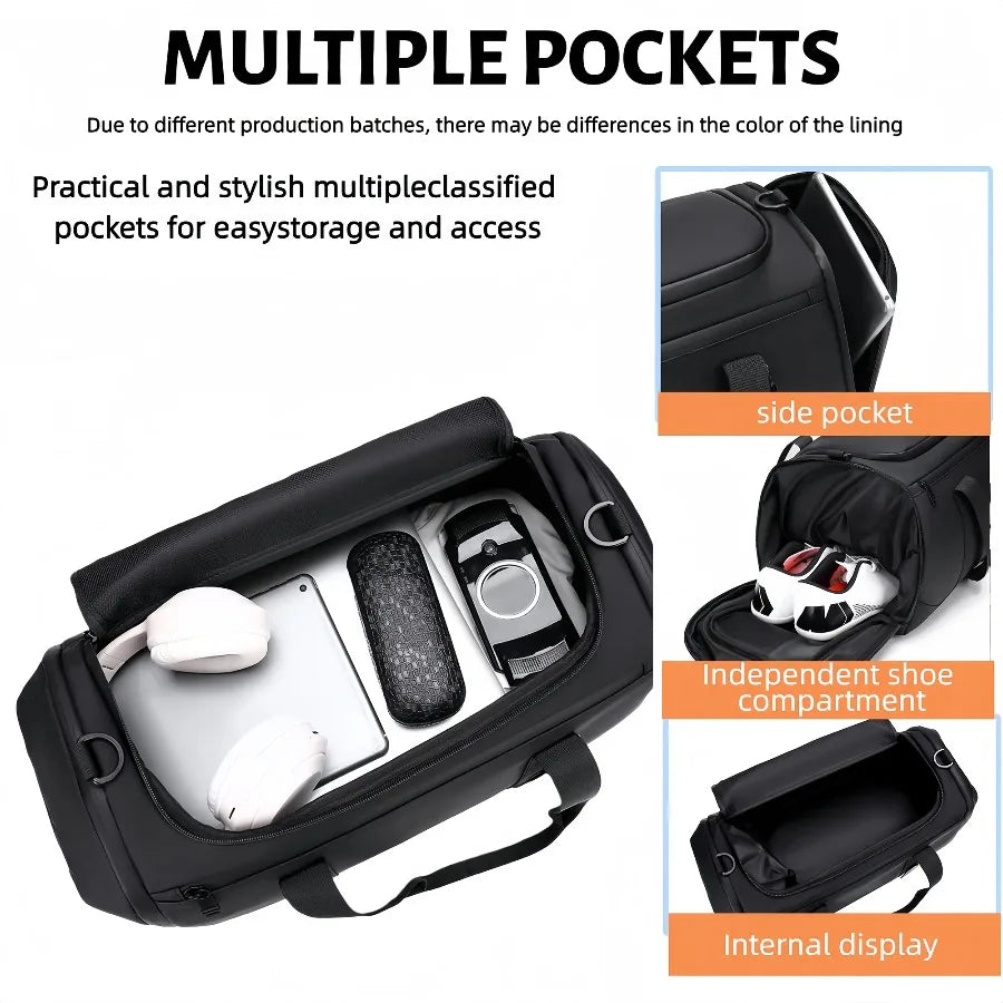 Large Capacity Travel Bag, Portable Overnight Duffel Bag Unisex Sport Fitness Bag, Perfect For Fitness, Sports and  Adventures