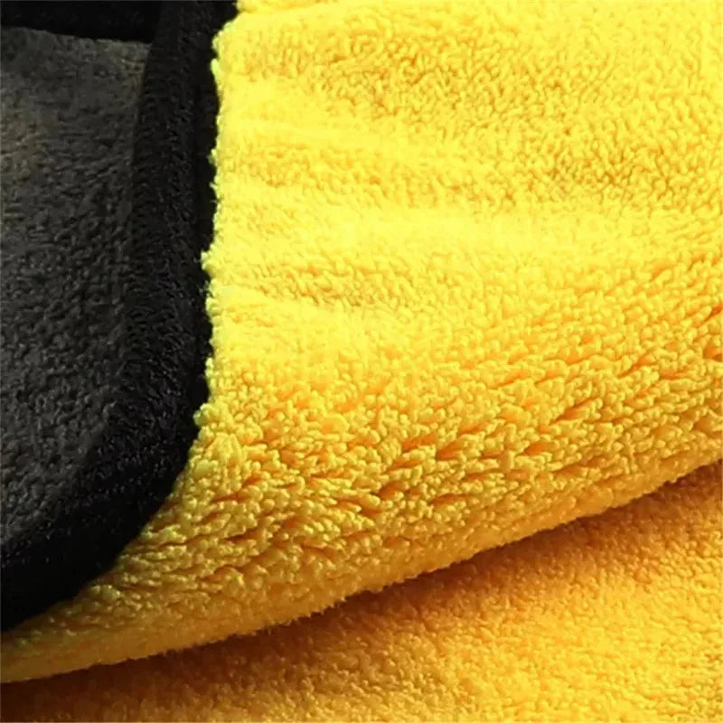 10pcs Thicken Microfiber Motorcycle Car Cleaning Towels Soft Drying Cloth Car Washing Towels Double Layer Clean Rags Detailing
