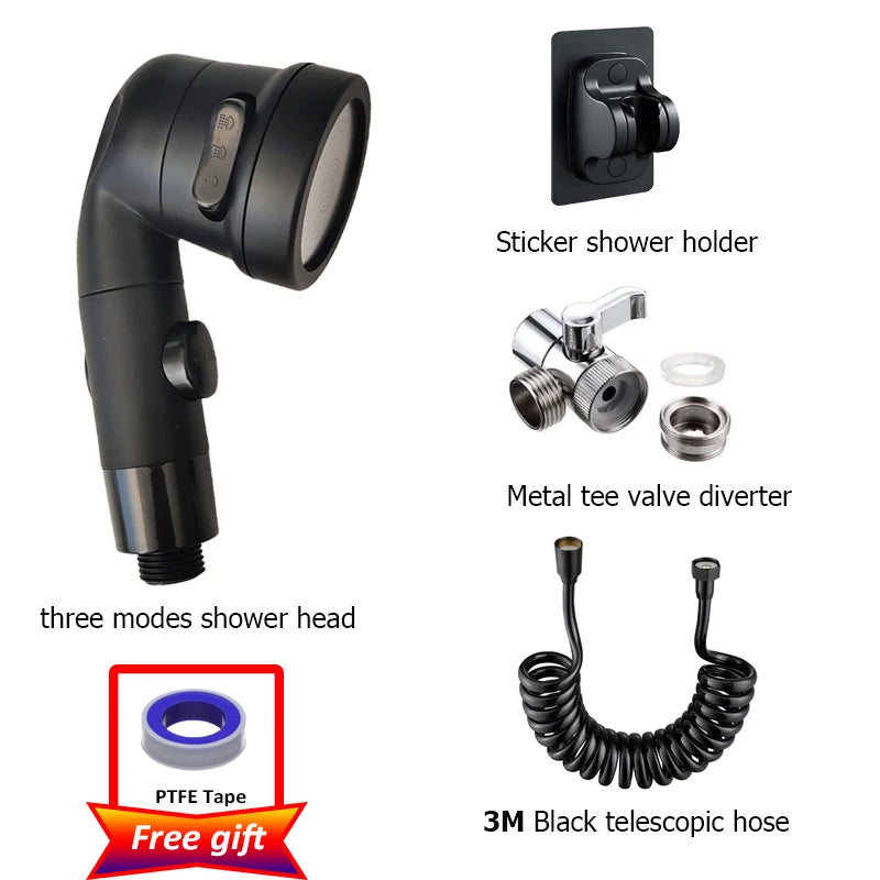 Shower Faucet Set Hose Handheld Shower Head Spray Tap Extender Sprayer Sink Booster Shower Bathroom Hair Washing Artifact Faucet