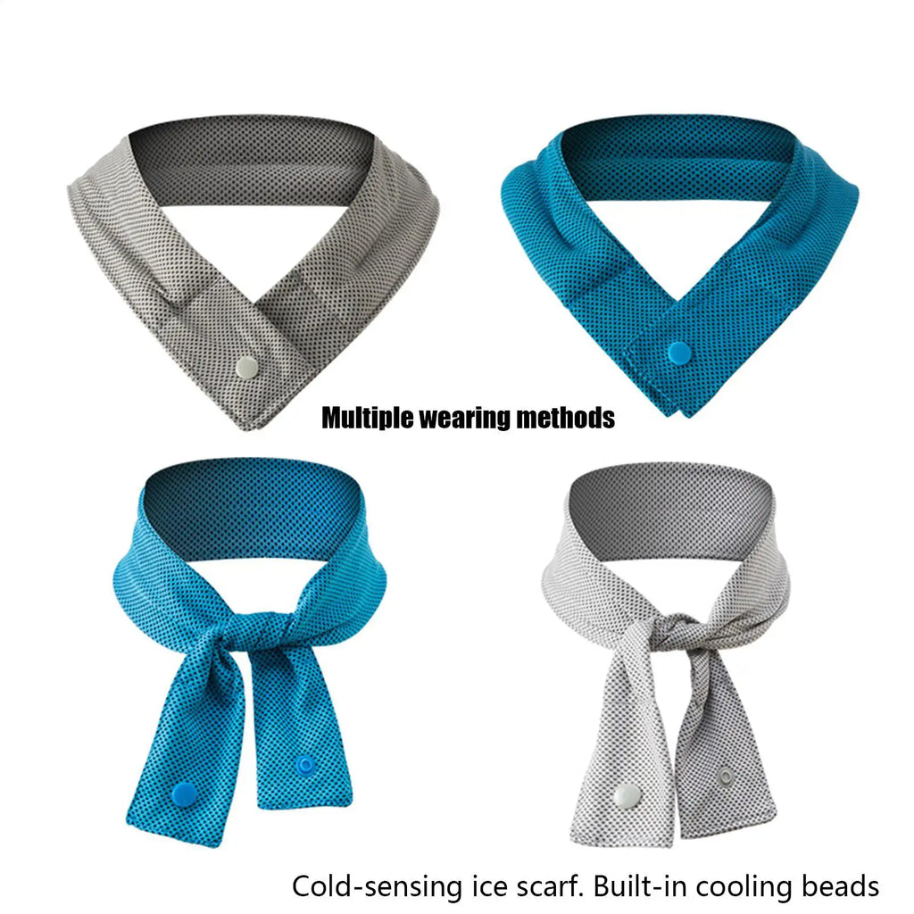 Cooling Ice Scarf Ice Scarf with A Natural Cool Feeling Sweat-wiping Towel Outdoor Ice Belt Sports Headscarf Cooling Cold Towel
