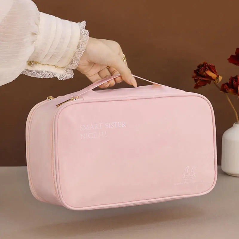 Travel Storage Bag Portable Underwear Pantyhose, Socks Organizing Bag, Double Layer Large Capacity Luggage Bag Travel Essentials