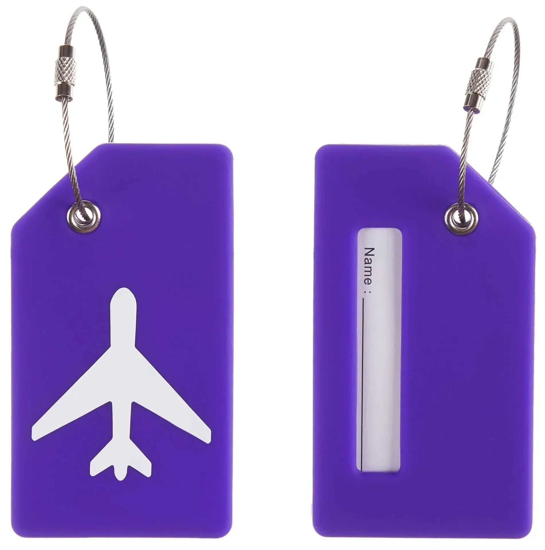 Color Fashion Silicone Luggage Tag Men Women Boarding Baggage Name Tag Suitcase Address Label Holder Portable Travel Accessories