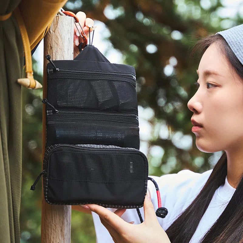 Portable Travel Toiletry Bag Waterproof Storage Bag Hangable for Hiking and Short-trip Travel Skincare