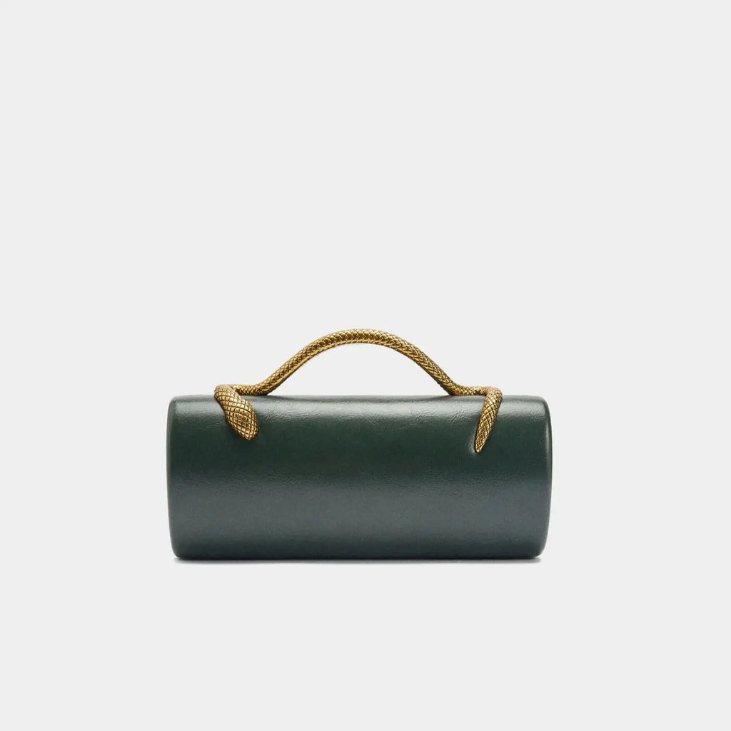 Gold Closure Box Clutch Bag women evening wedding party cute purse bag handbag 2025 winter new green black beige