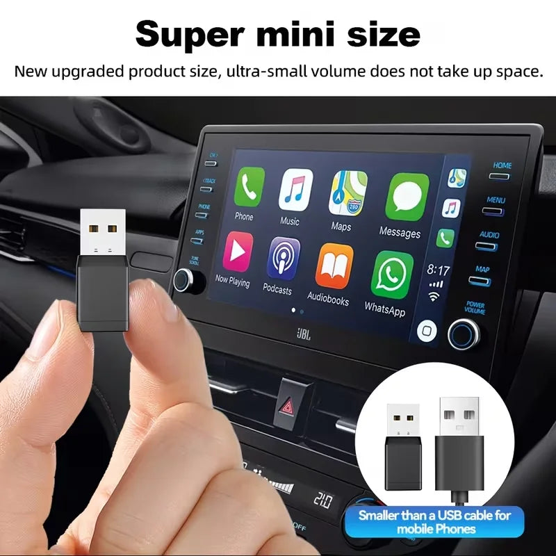 Mini Wireless CarPlay Adapter Android Auto Wireless Dongle Wifi 5.8G Auto Connect Box For iphone Android Phone for VW Audi Volvo