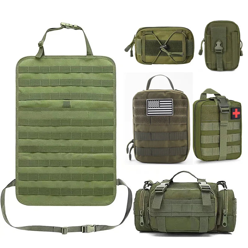Car Backseat Hanging Bag, Tactical Accessory Organizer, Self-Driving Hunting Outdoor Storage Bag Classified Storage Bag