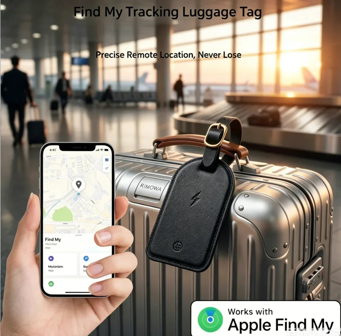 Hot Wireless Charging Smart Suitcase Anti-lost Tracker Luggage Bag Anti-lost Tracker For Apple Find My Luggage Tag Locator