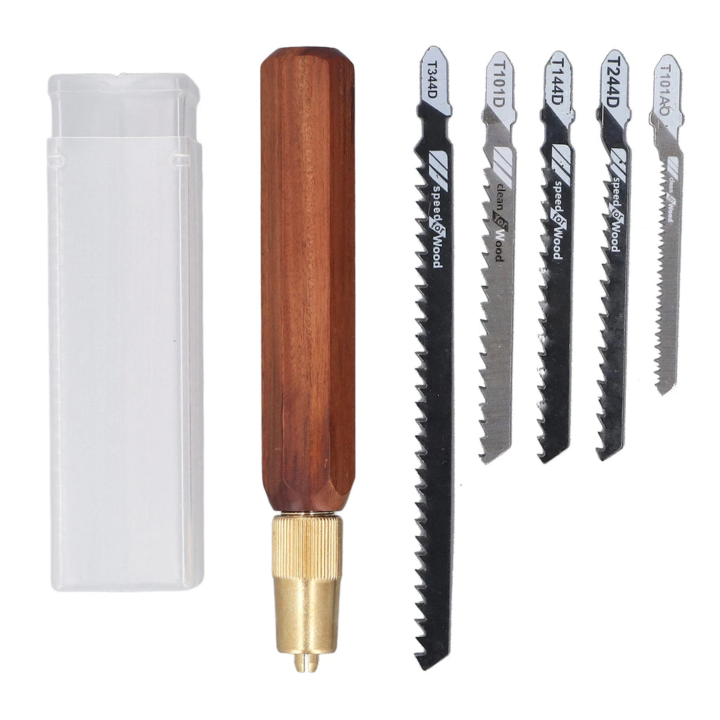 Hand Saw Hand Saw Kit Hex Shaped Rosewood Handle And 5 Jigsaw Blades Detachable Woodworking Hand Saw Hand Saw Kit Small Hand Saw