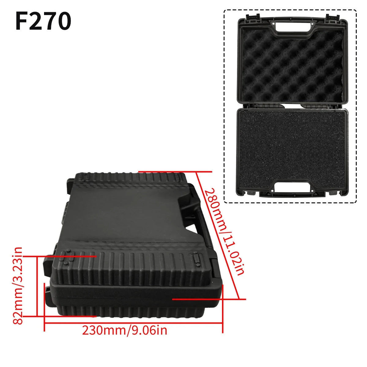 1pc Multi-Functional Portable Equipment Case with Sponge Protective Hardware Shell Tool Carrying Storage Box for Drones,Tools