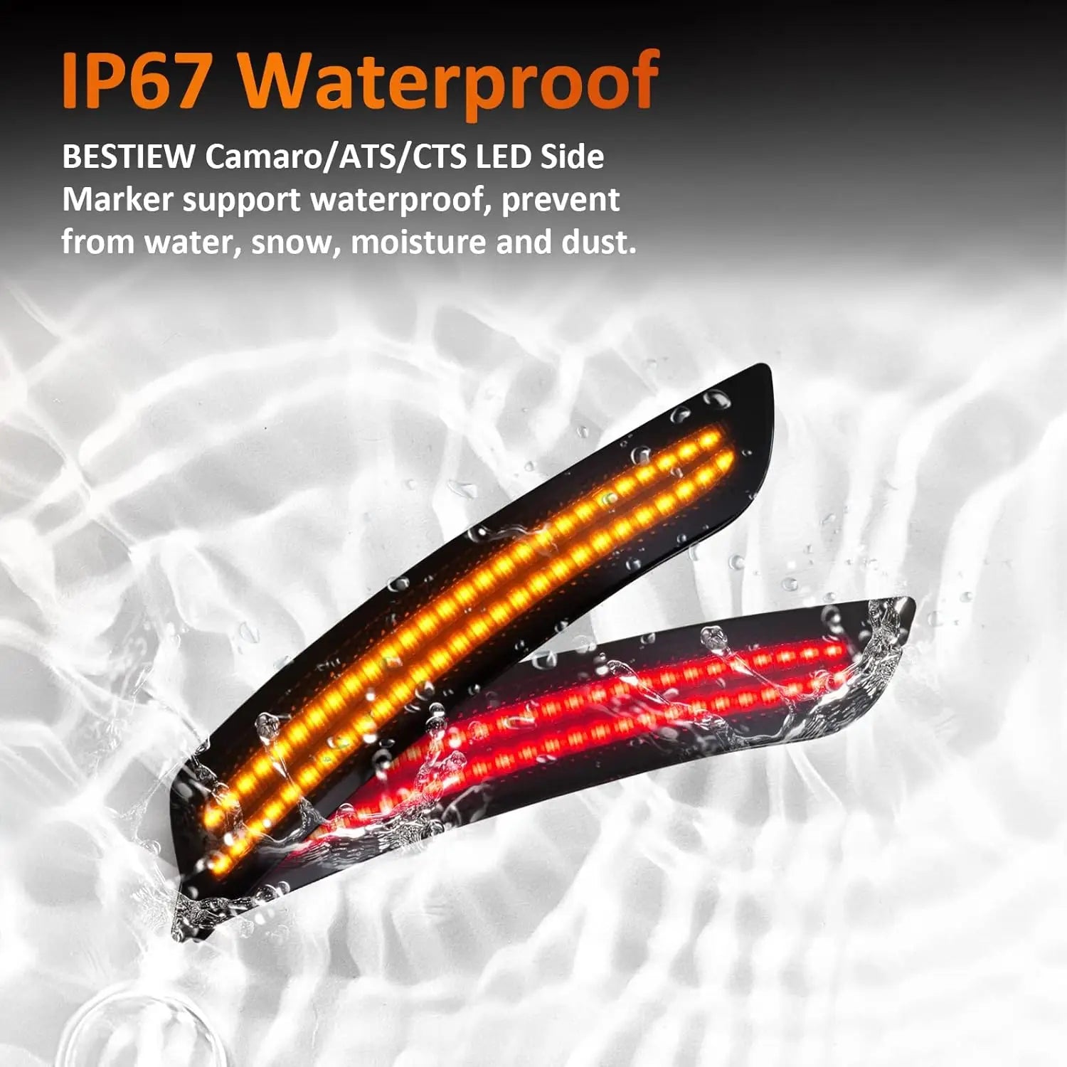LED Side Marker Lights For Chevrolet Camaro LS LT SS ZL 2016 2017 2018 2019 2020 2021 2022 2023 Front Rear Lamp Car Accessories