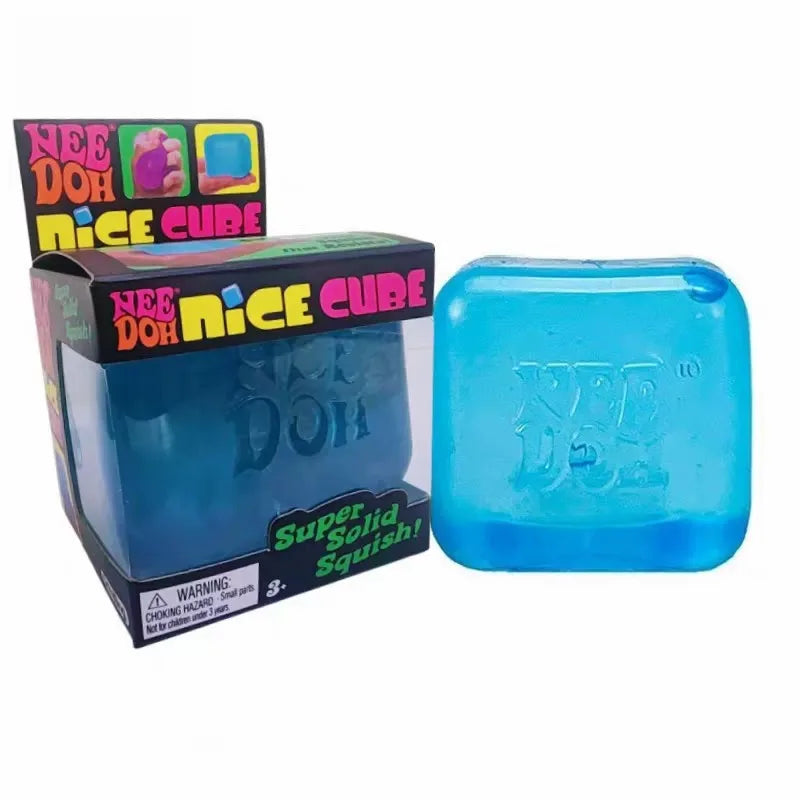 4 Pack NeeDoh Nice Ice Baby Teenie Squishy Ice Cube Toys Cool Cats Set Super Soft Squish Stress Relief Fidget Toys ADHD Sensory