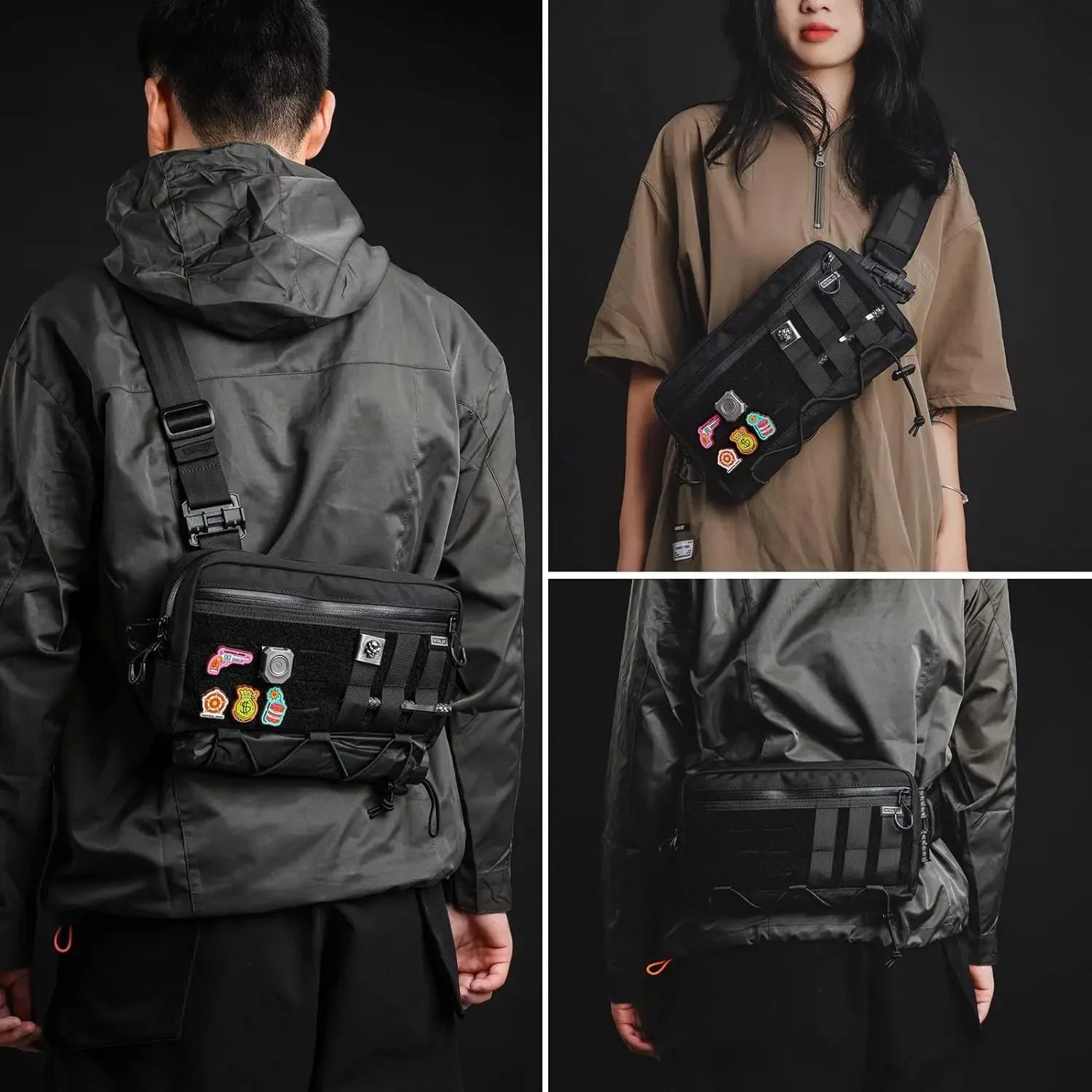 Tactical Geek Cache L3 EDC Sling Bag Chest, Lightweight Shoulder Daypack