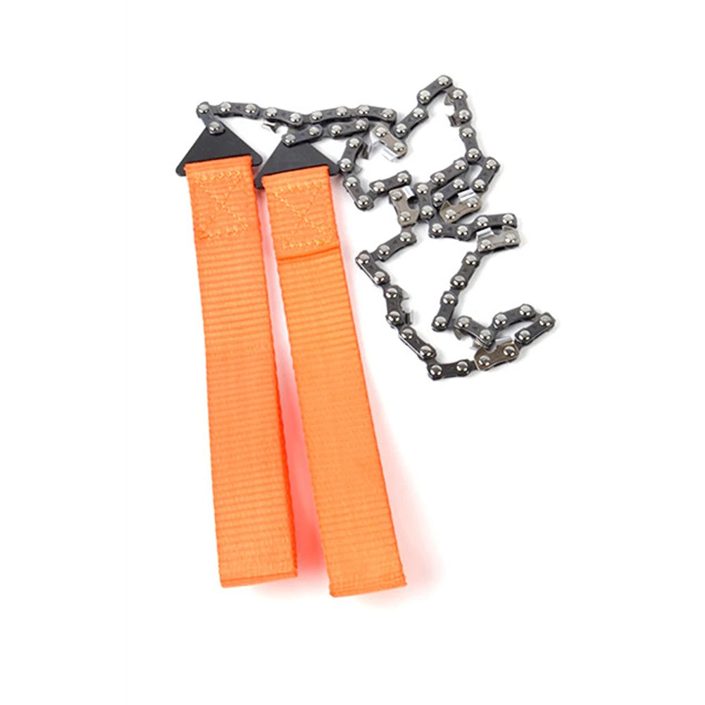 53/24 Inch Hand Rope Chain Saw Sharp Manual Tree Limb Chain Saw with 68/11 Teeth Folding Pocket Rope Chainsaw Tree Cutting Tool