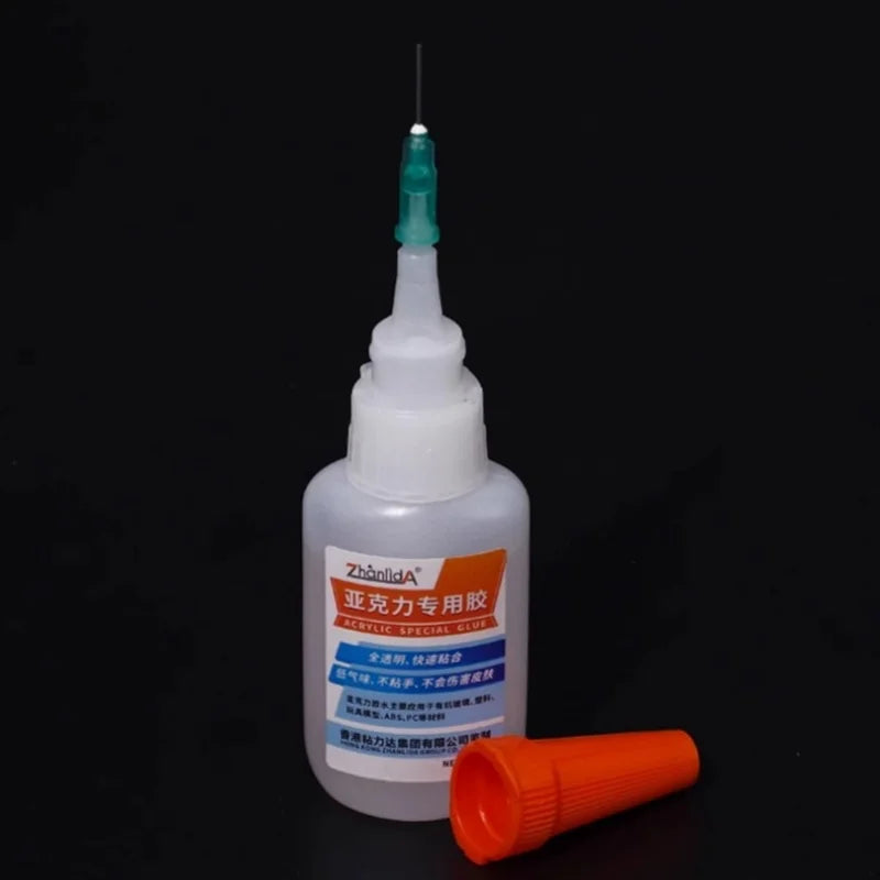 Zhanlida Acrylic Specific Glue Transparent Liquid Adhesive Bonding ABS PC Board Crystal PMAA Glass Strong Traceless Quick Drying