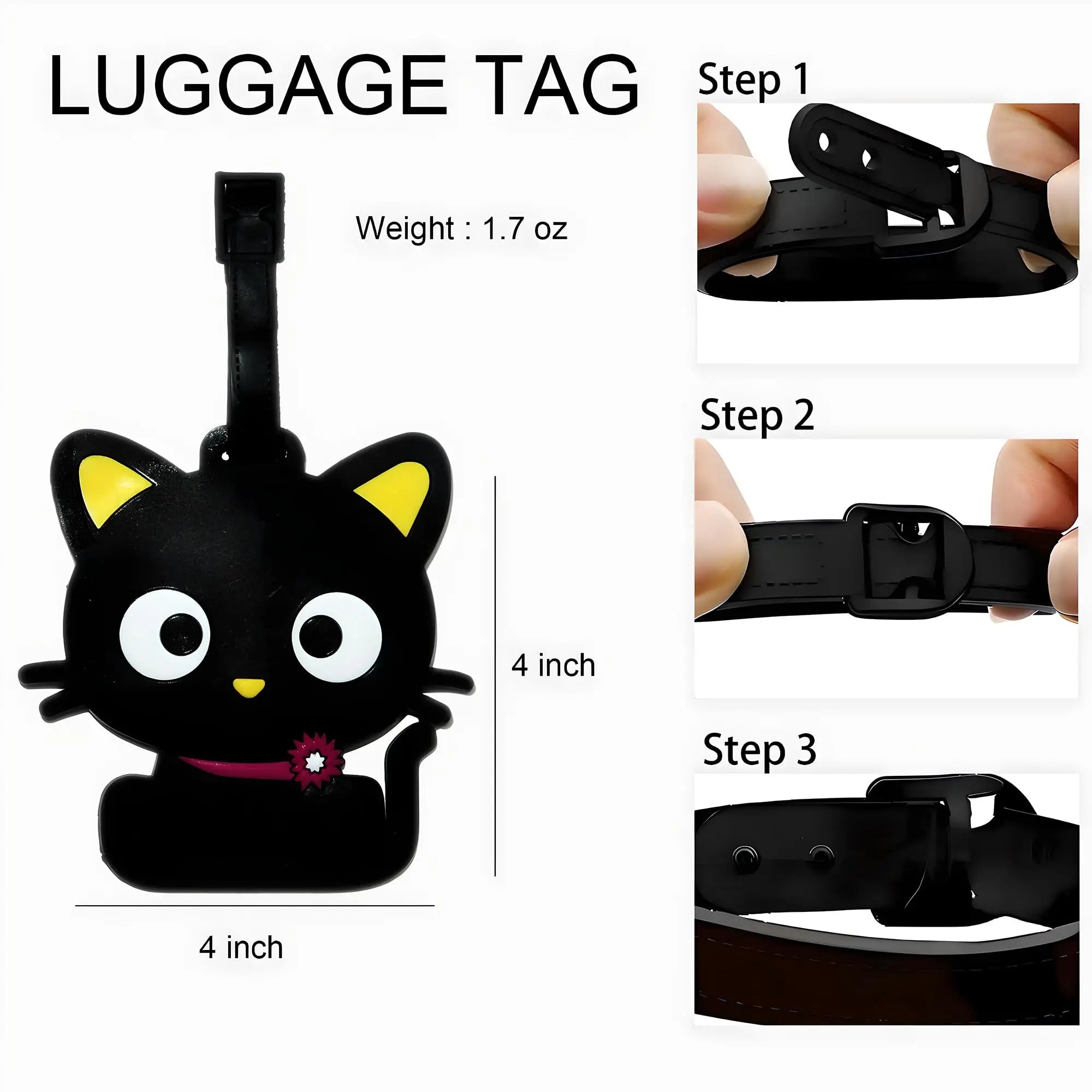 Cute Animal Luggage Tag Travel Cat Dog Poop Dinosaur Suitcase ID Addres Holder Baggage Boarding Tags Portable Label