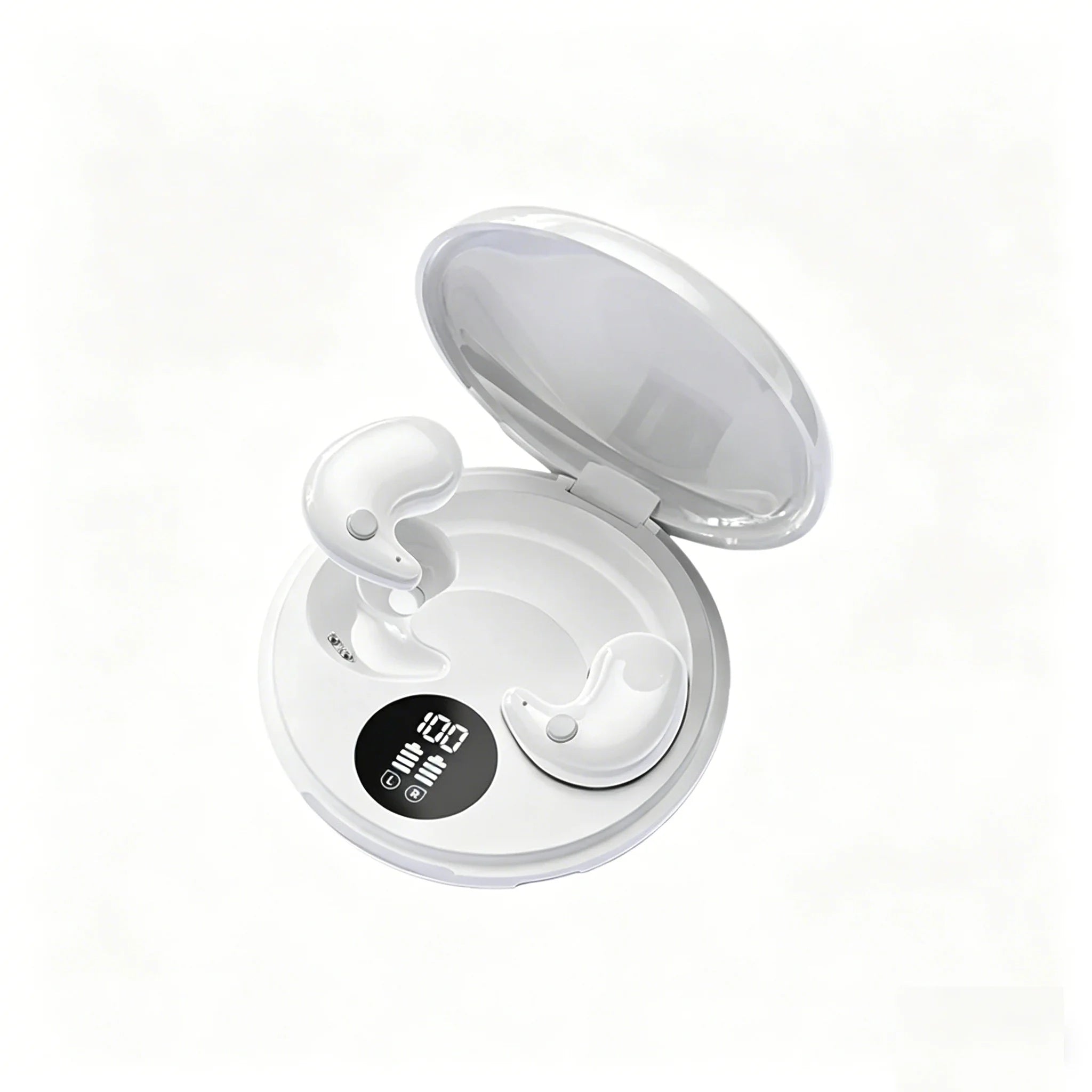 Ultra Thin Wireless Sleep Earbuds Zero Pressure Design for Side Sleepers All-Day Wearing Comfort Extended Playtime Battery
