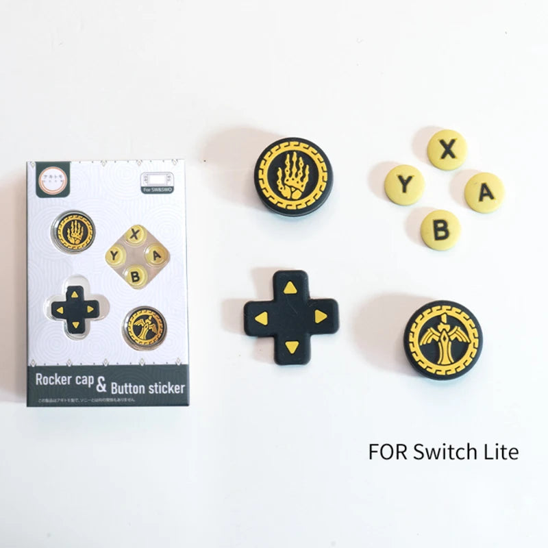 New Design Silicone Soft D-pad Cross Button ABXY Key Sticker Skin Case For Switch Lite NS lite Joy-con Thumb Stick Cap Cover