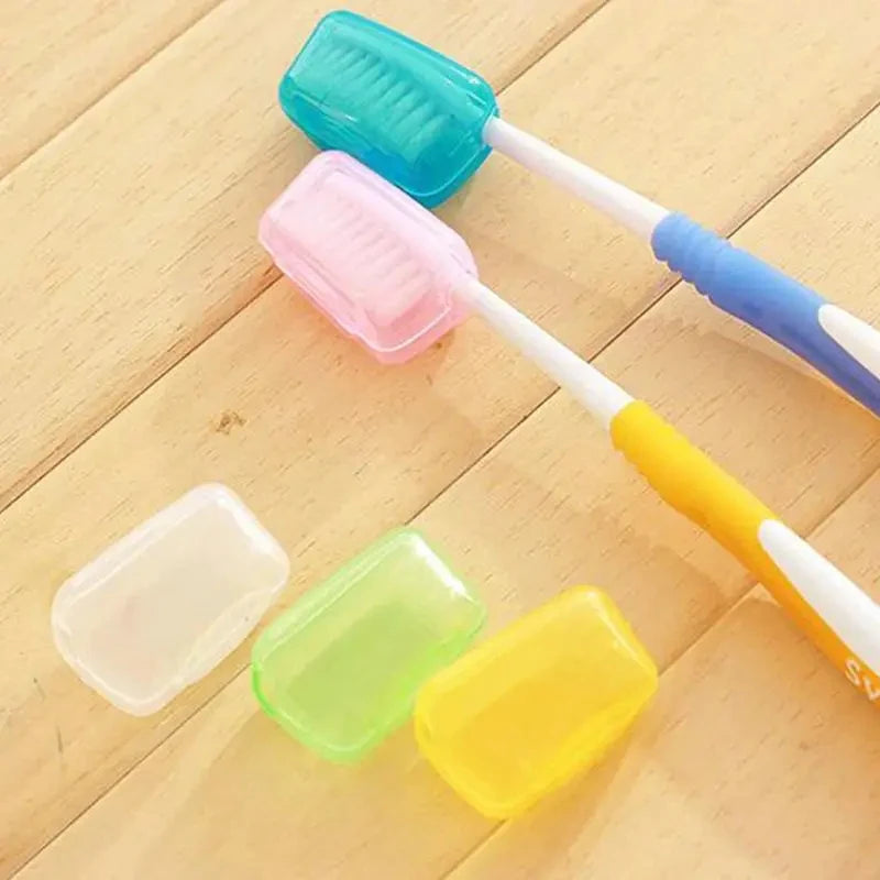 1/2pcs Travel Toothbrush Head Covers Toothbrush Protector Cap Brush Pod Case Protective Portable Plastic Clip For Household