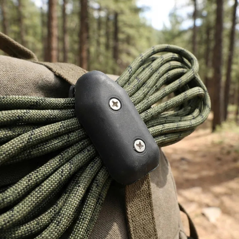 Rope Lock Clip Adjustable Nylon for Outdoor Camping Gear Clothesline Dog Leash 6.5-8mm No Tools Needed Durable Black Adjustable