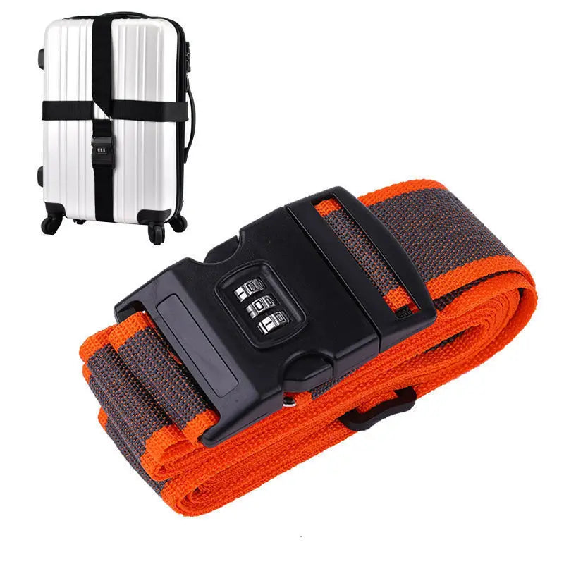 cipher lock Travel Belt Trolley Seat Belt Luggage Packing Box Cross Strap Suitcase Packing Seat Belt Reinforced Adjustable Strap