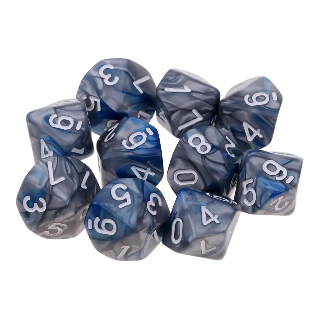 10pcs RPG DND Polyhedral Dice Set D10 D8 – Board Game Multi-sided Dice / 10 dés polyédriques RPG DND D10 D8 – Jeux de société multi-faces
