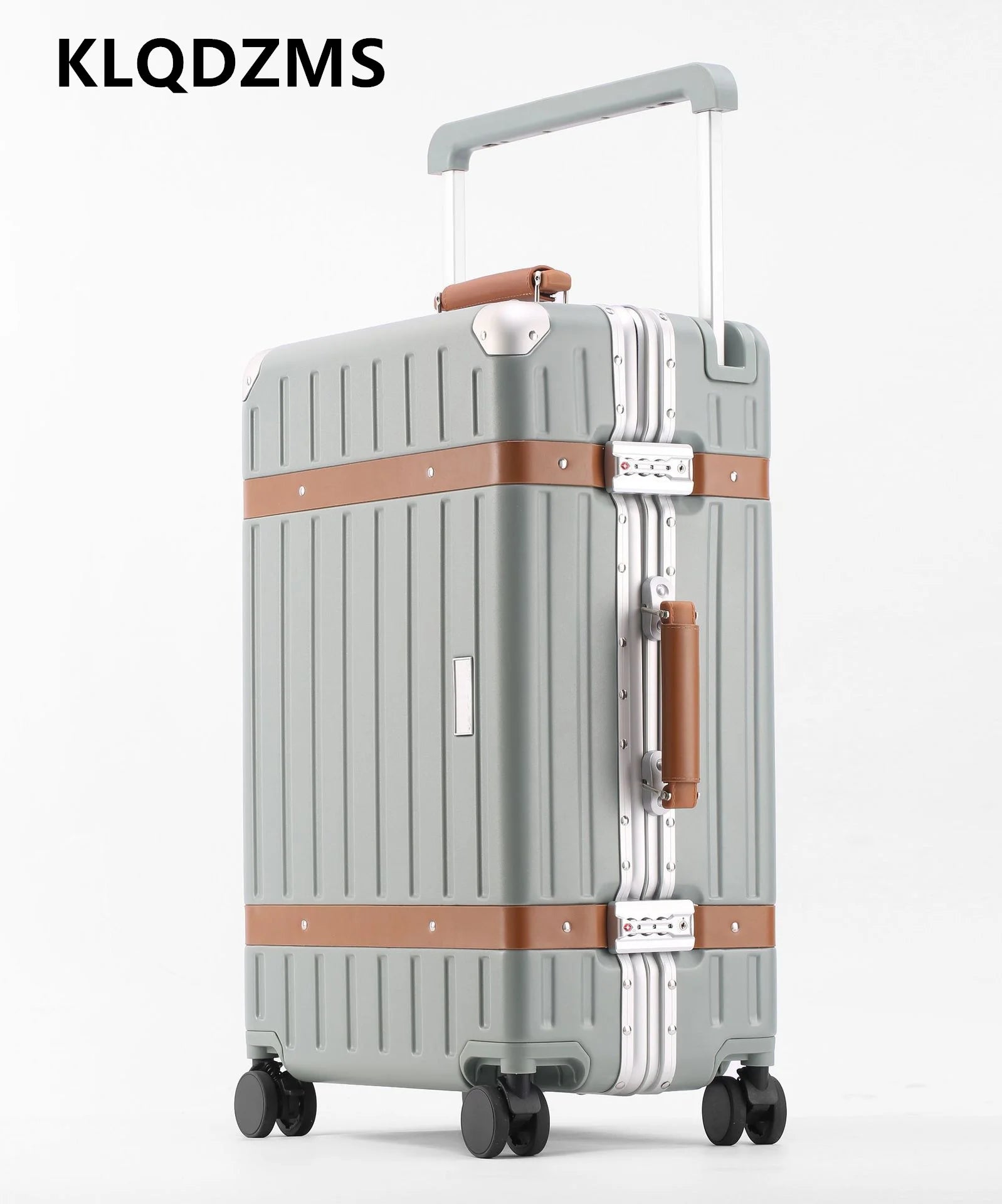 KLQDZMS Travel Luggage High Quality 20 Inch Boarding Box Aluminum Frame Trolley Case 24"26"ABS+PC Password Box Cabin Suitcase