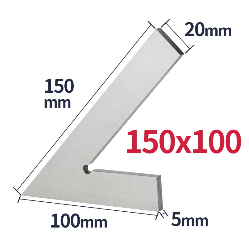 45 Degree Flat Edge Square Ruler For Carpentry Measurment Try Square Carpenter Tools Woodworking Metal Angle Ruler Set Squares