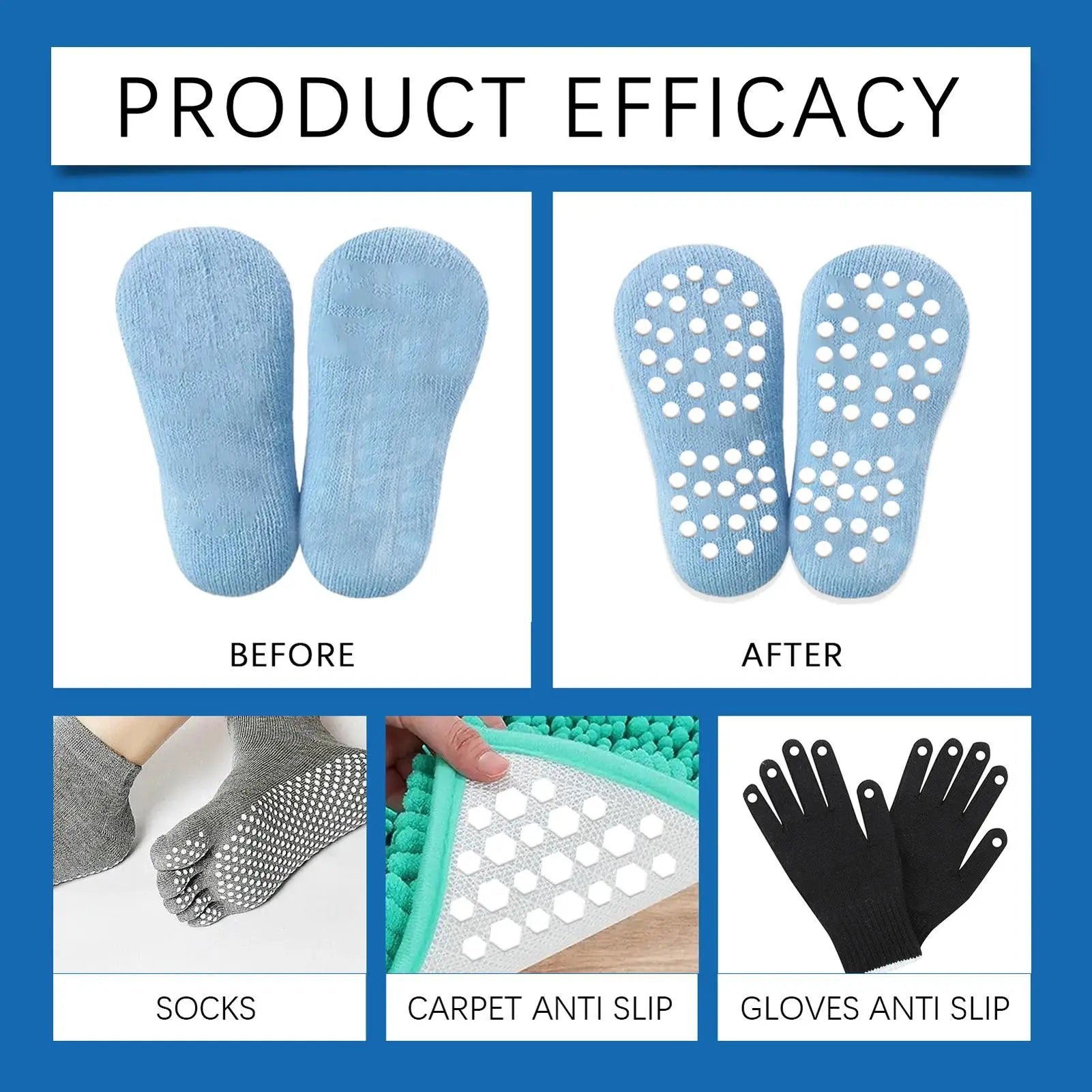 Quick-Drying Non-Slip Adhesive Transparent DIY Sock Stop Agent Waterproof Fabric Paint for Non-Slip Socks