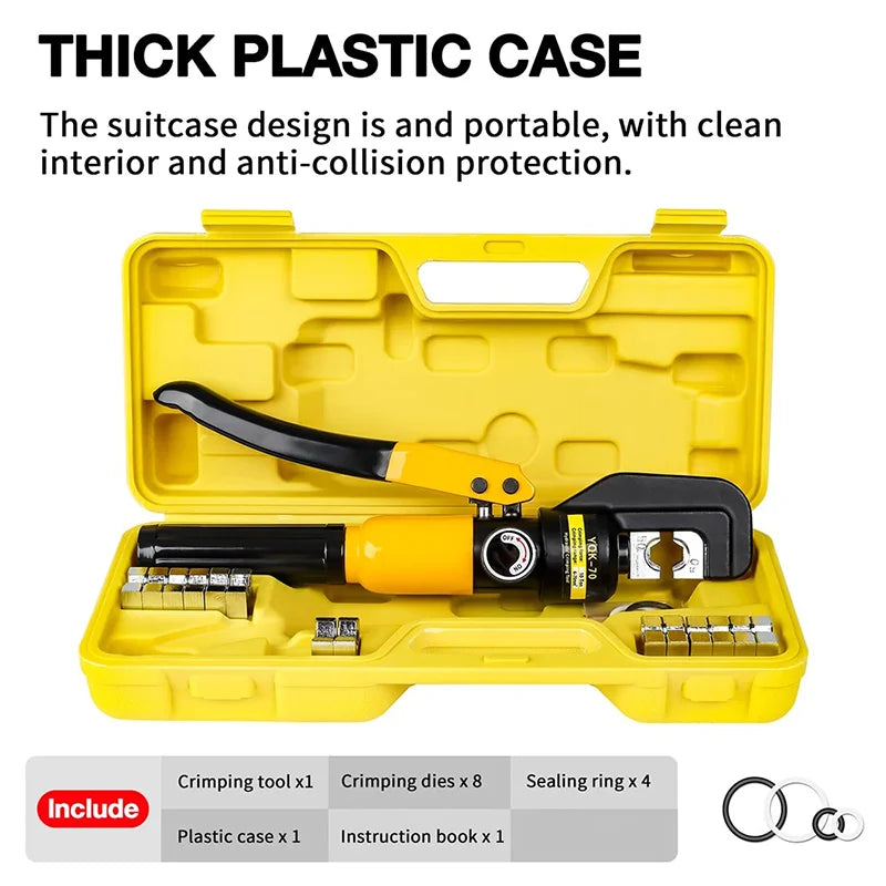 4-70mm² Hydraulic Crimping Pliers YQK-70 Pressure 8T Home Hydraulic Tools Hydraulic Pliers DIY Cable Terminal Crimping Pliers