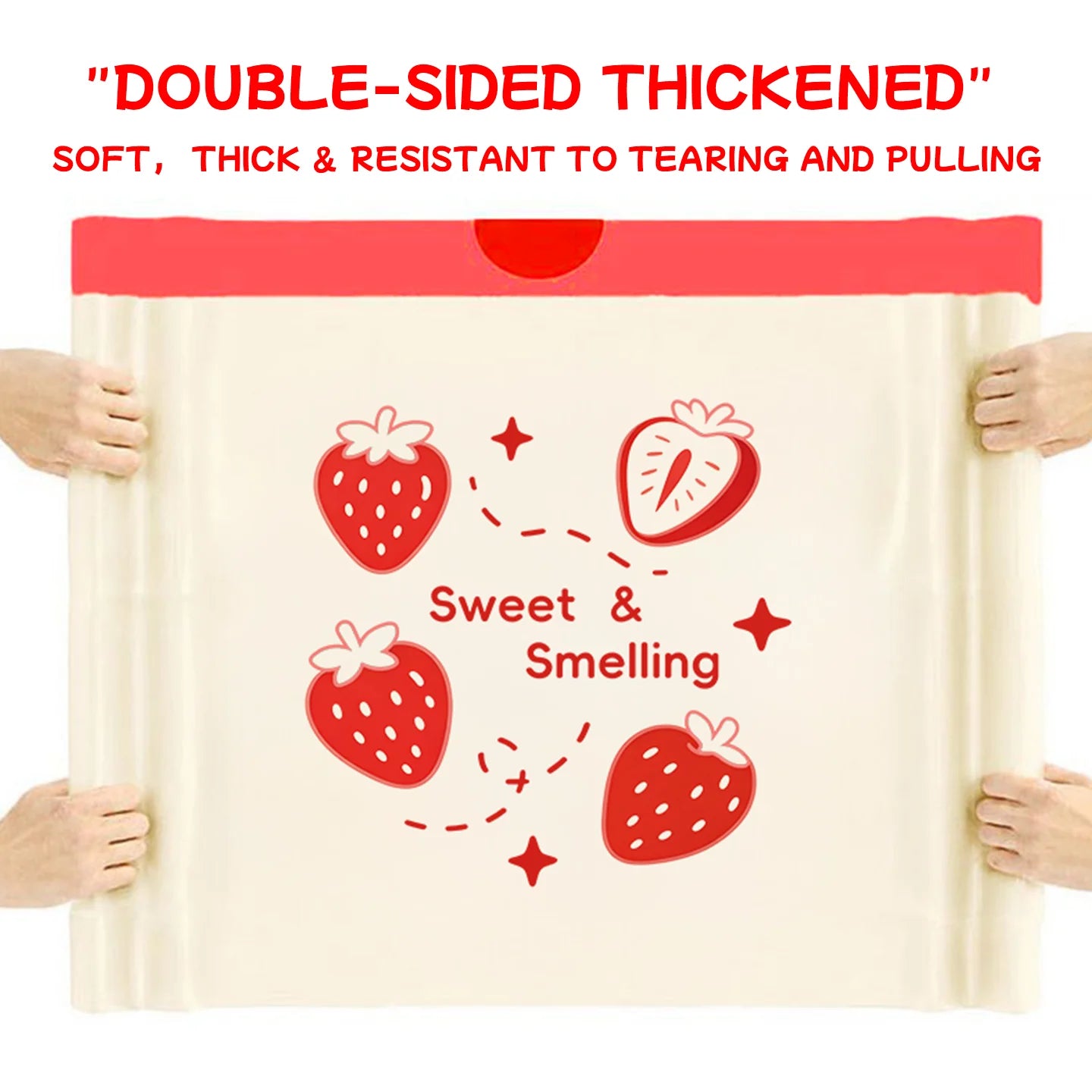 strawberry pattern Tear-free garbage bags home portable Kitchen dormitory enlarged and thickened plastic bag