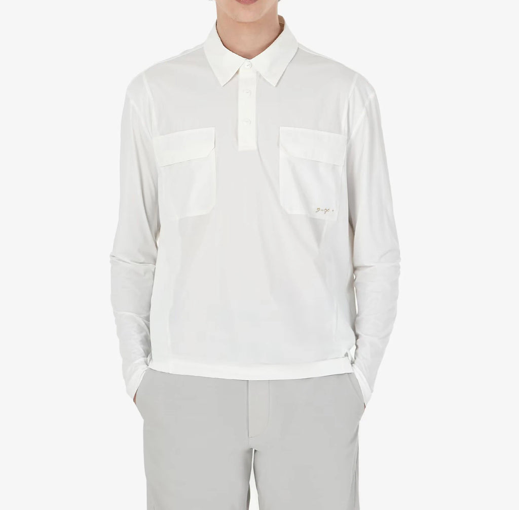 New early autumn men’s golf long sleeve shirt stretch casual sports wear apparel clothing top