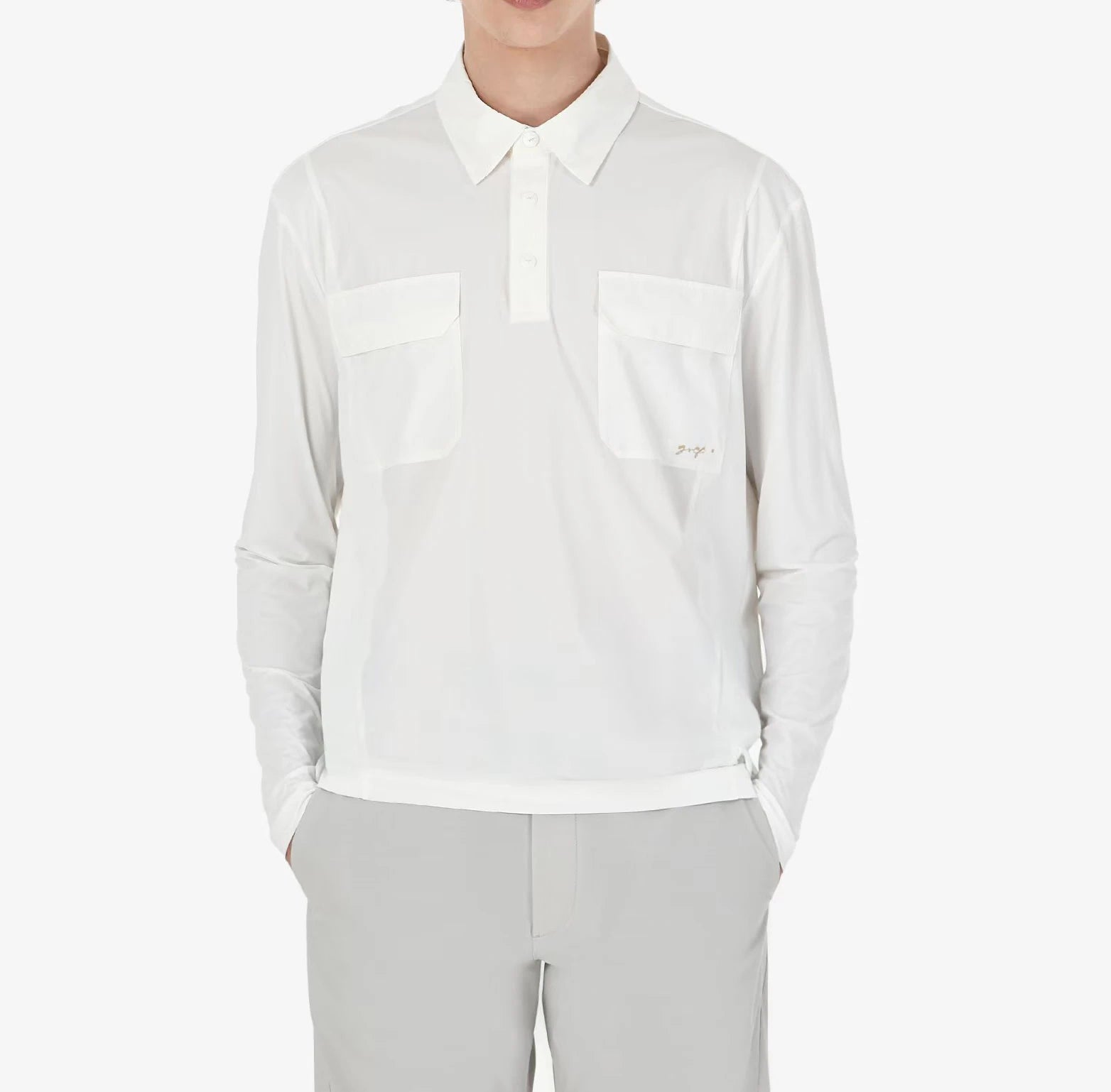New early autumn men’s golf long sleeve shirt stretch casual sports wear apparel clothing top