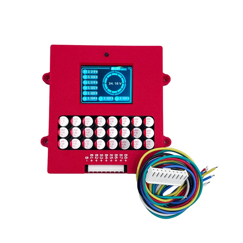 Heltec Lithium Lifepo4 8S Active Balancer with Voltage Display TFT Battery Voltage Tester 5A Energy Transfer Equalizer