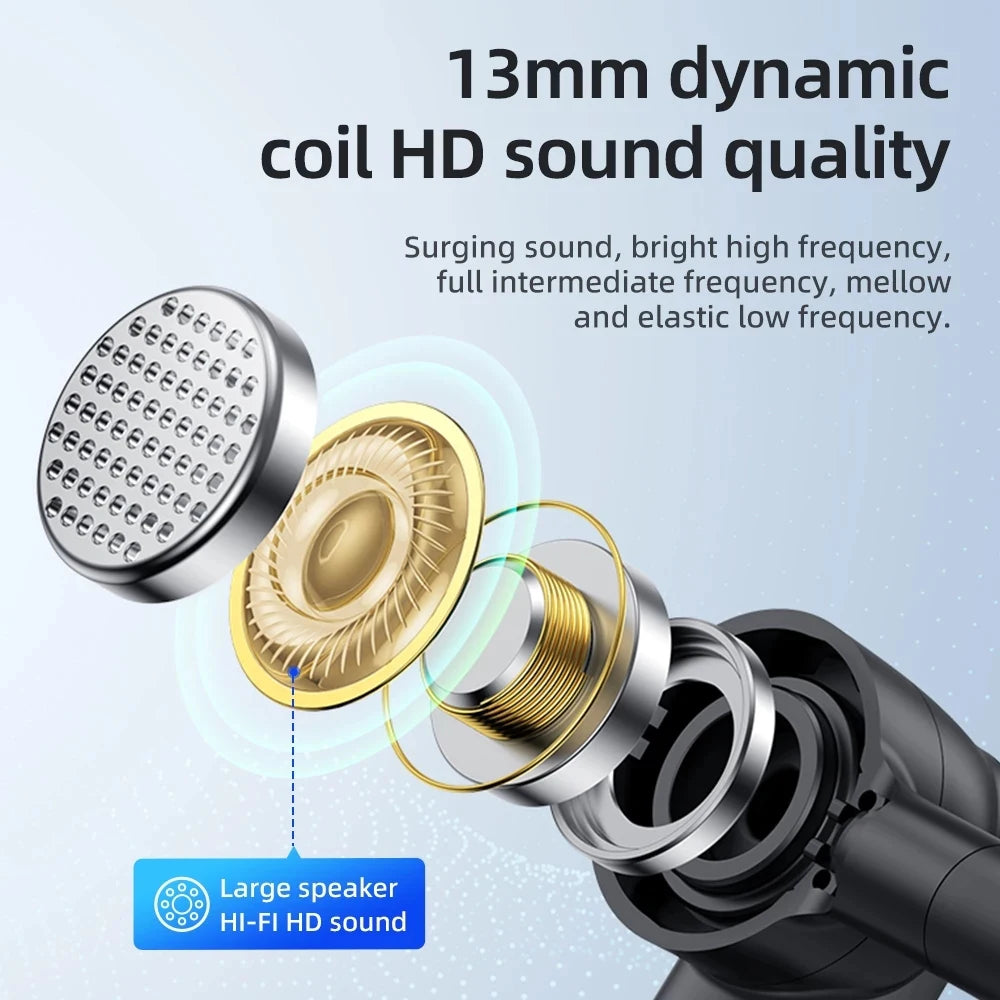 Single Ear Wireless Headset Ear-hook Bluetooth 5.4 Driving Headphone With Dual-Mic CVC8.0 Noise Cancelling Handsfree Earphones
