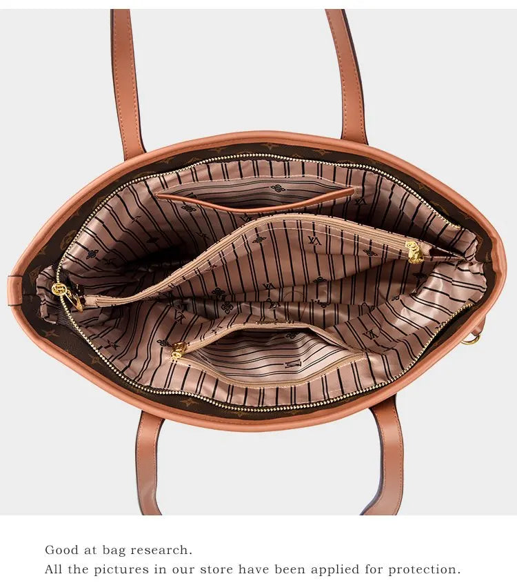 Stylish Vintage Inspired Designer Diaper Bag Women Luxury Leather Tote Large Capacity Elegant Crossbody Shoulder Bag Simple