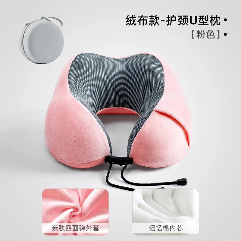 U Shaped Memory Foam Neck Pillow Soft Travel Massage Neck Pillow for Sleeping Airplane Cervical Healthcare Bedding