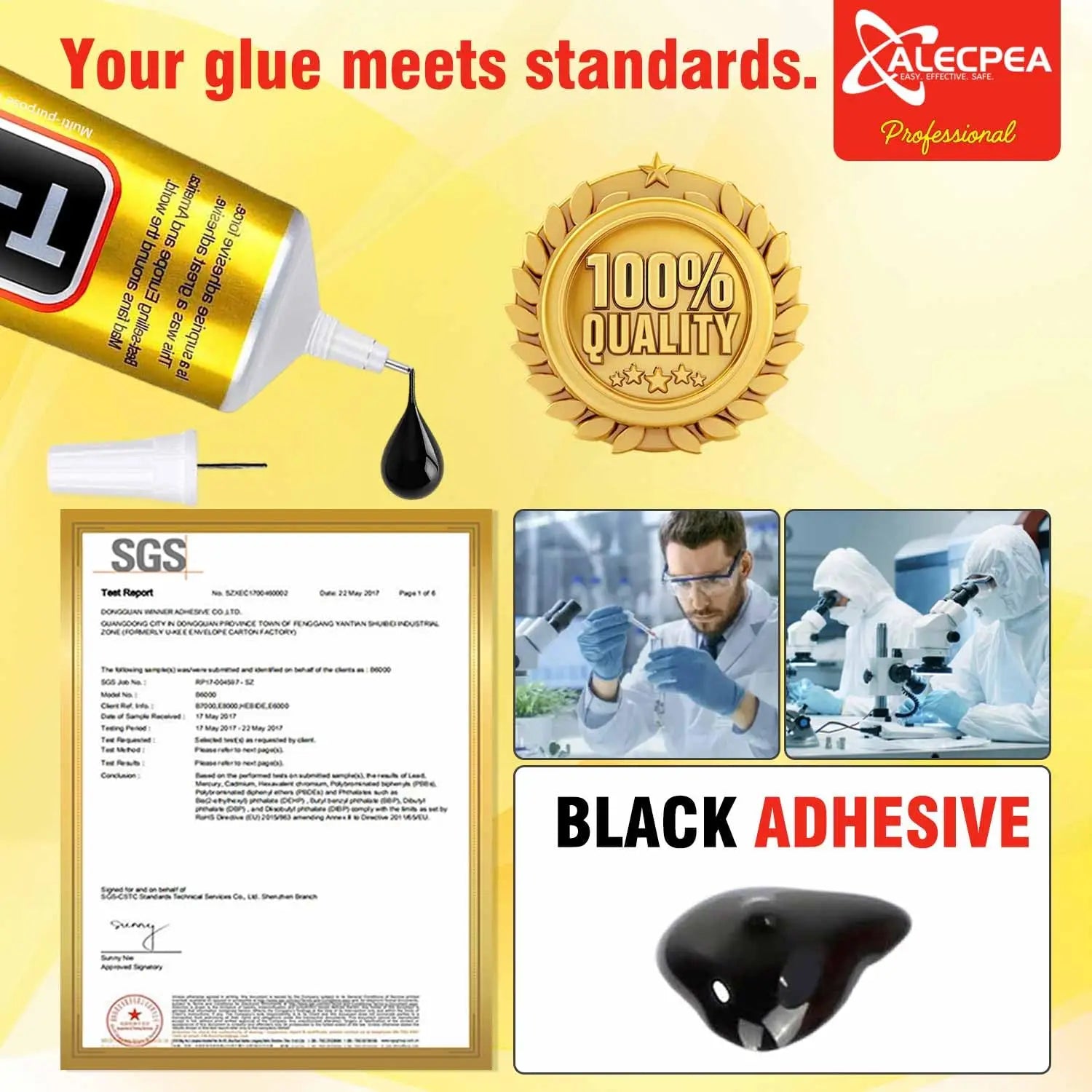 Upgraded T-7000 Black Adhesive for Precision Repairs - T-7000 High-Performance Waterproof Adhesive for Cell Phones, Jewelry, and Crafts