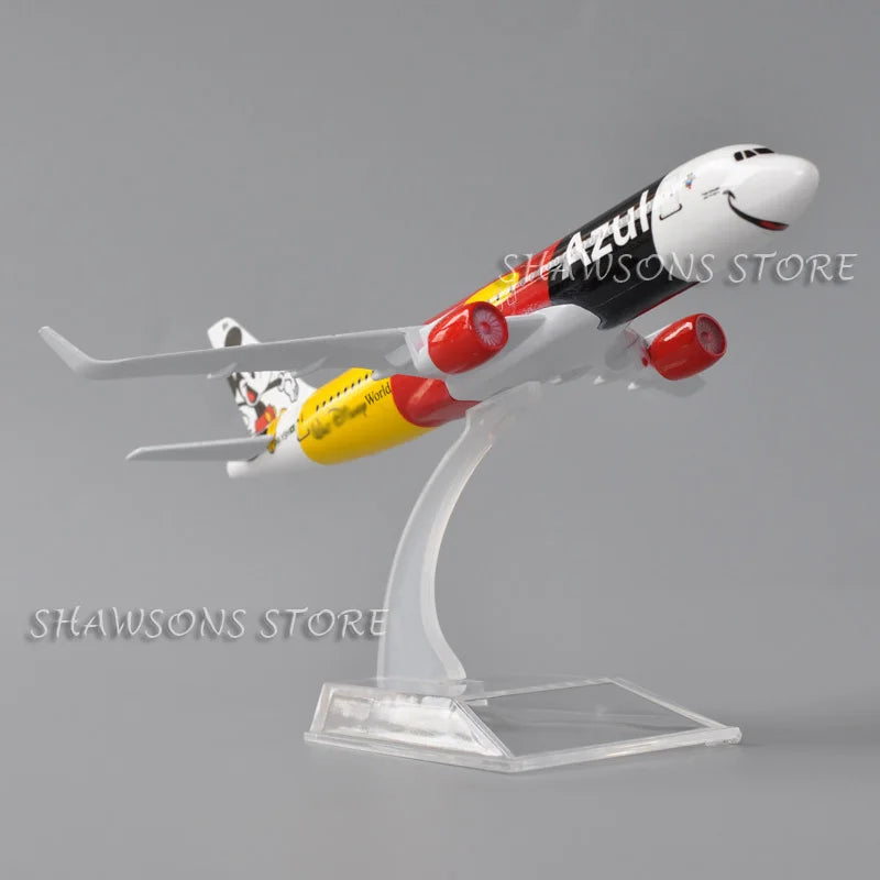 16cm Diecast Metal Model Plane Toy A320 Azul Brazilian Airlines Air Miniature Replica