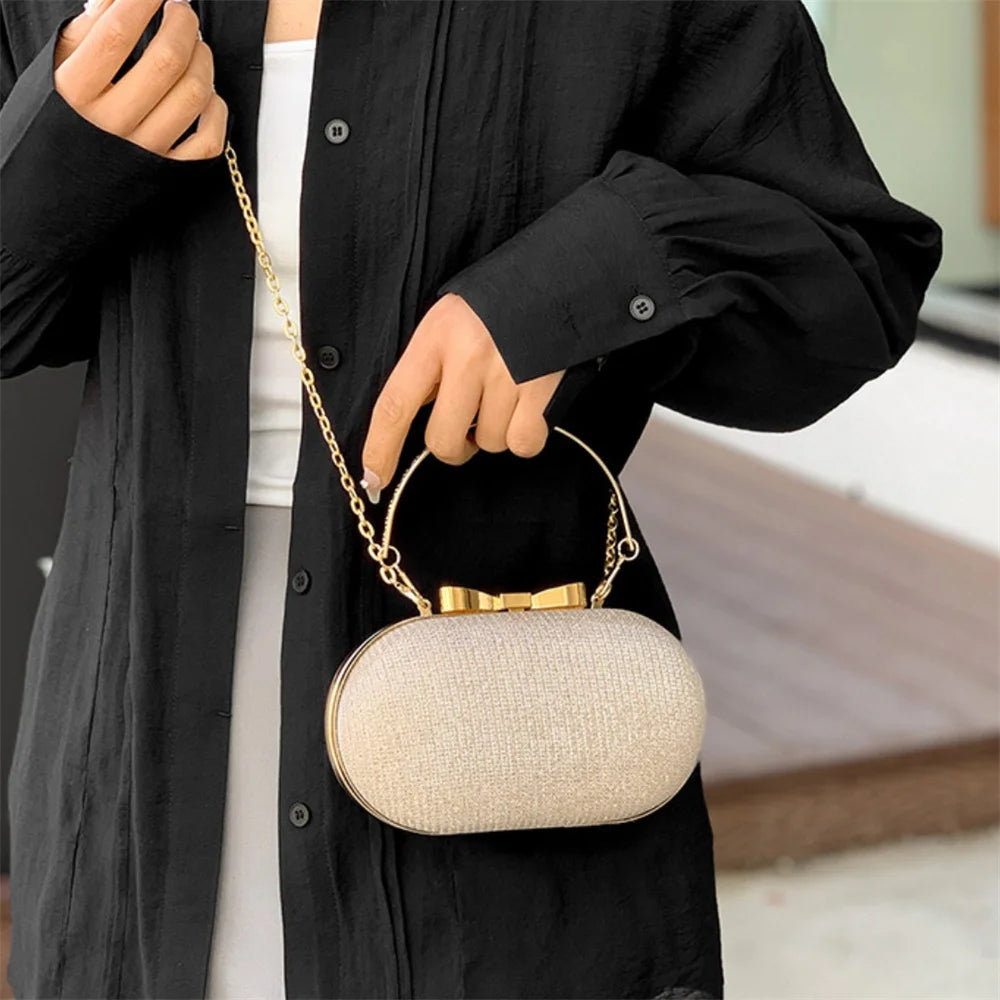 Glitter Evening Clutch Bag Women Top Handle Handbag Luxury Ladies Wedding Dinner Dressed Shoulder Crossbody Bag Party Purse